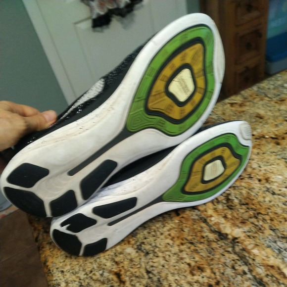 Nike Mens Flyknit Lunar III 698181-010 Black Oreo Running Shoes Sneakers Size 14 - Picture 8 of 12